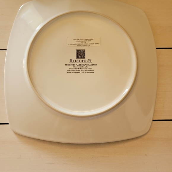 ROSCHER Seafoam Green LACE OWL 🦉 Collection Plate - Picture 5 of 7